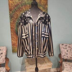 Jukli Black and White Star Pattern Jacket